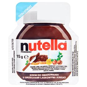 NUTELLA-CREME-AUFBRUCH MIT HASELNÜSSEN UND KAKAO 15 G 60 STÜCK