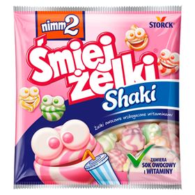 NIMM2 ŚMIEJŻELKI SHAKI FRUCHTGUMMIES ANGEREICHERT MIT VITAMINEN 90 G 24 STÜCK
