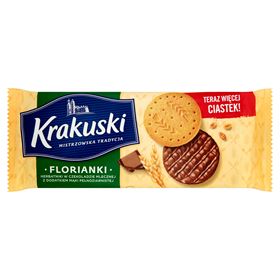 KRAKUSKI FLORIANKI Kekse in Milchschokolade mit Vollkornmehl 171 g 26 Stück