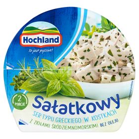 HOCHLAND-SALAT GRIECHISCHER KÄSE IN WÜRFELN MIT MEDITERRANEN KRÄUTERN 135 G