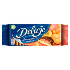 KÖSTLICHE CHAMPAGNERSPAKES MIT APRIKOSENGELEE, ÜBERZOGEN MIT SCHOKOLADE 147 G