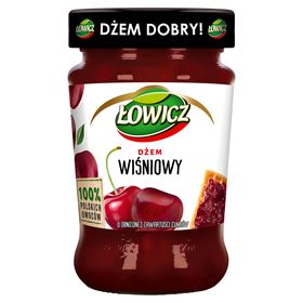 LOWICZ-KIRSCHMARMELADE MIT REDUZIERTEM ZUCKERGEHALT 280 G 8 STÜCK