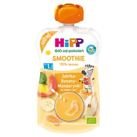 HIPP BIO SMOOTHIE FRUCHT- UND SAFTMOUSSE NACH 1 JAHR ÄPFEL-BANANEN-MANDARINEN 120 ML