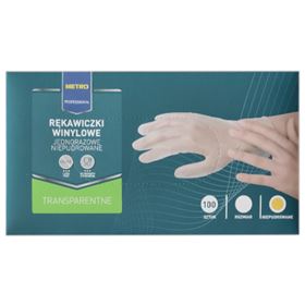 METRO PROFESSIONAL PUDERFREIE VINYLHANDSCHUHE 100 STÜCK GRÖSSE L