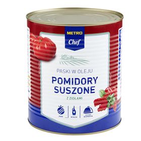 METRO CHEF GETROCKNETE TOMATENSTREIFEN IN ÖL MIT KRÄUTERN 2,8 KG