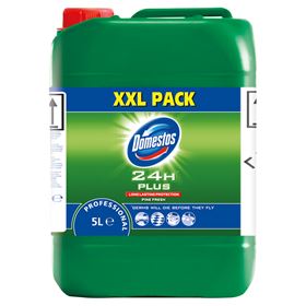 DOMESTOS PROFESSIONAL 24H PLUS PINE FRESH XXL REINIGUNGS- UND DESINFEKTIONSFLÜSSIGKEIT 5 L