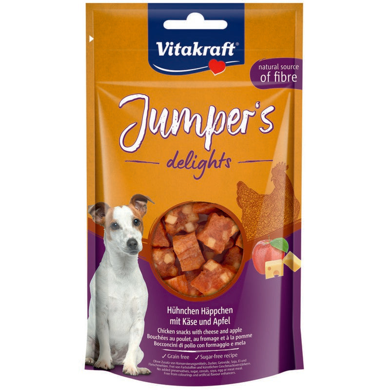 JUMPERS DELIGHTS Hähnchen-Apfel-Leckerli für Hunde 80 g - VITAKRAFT