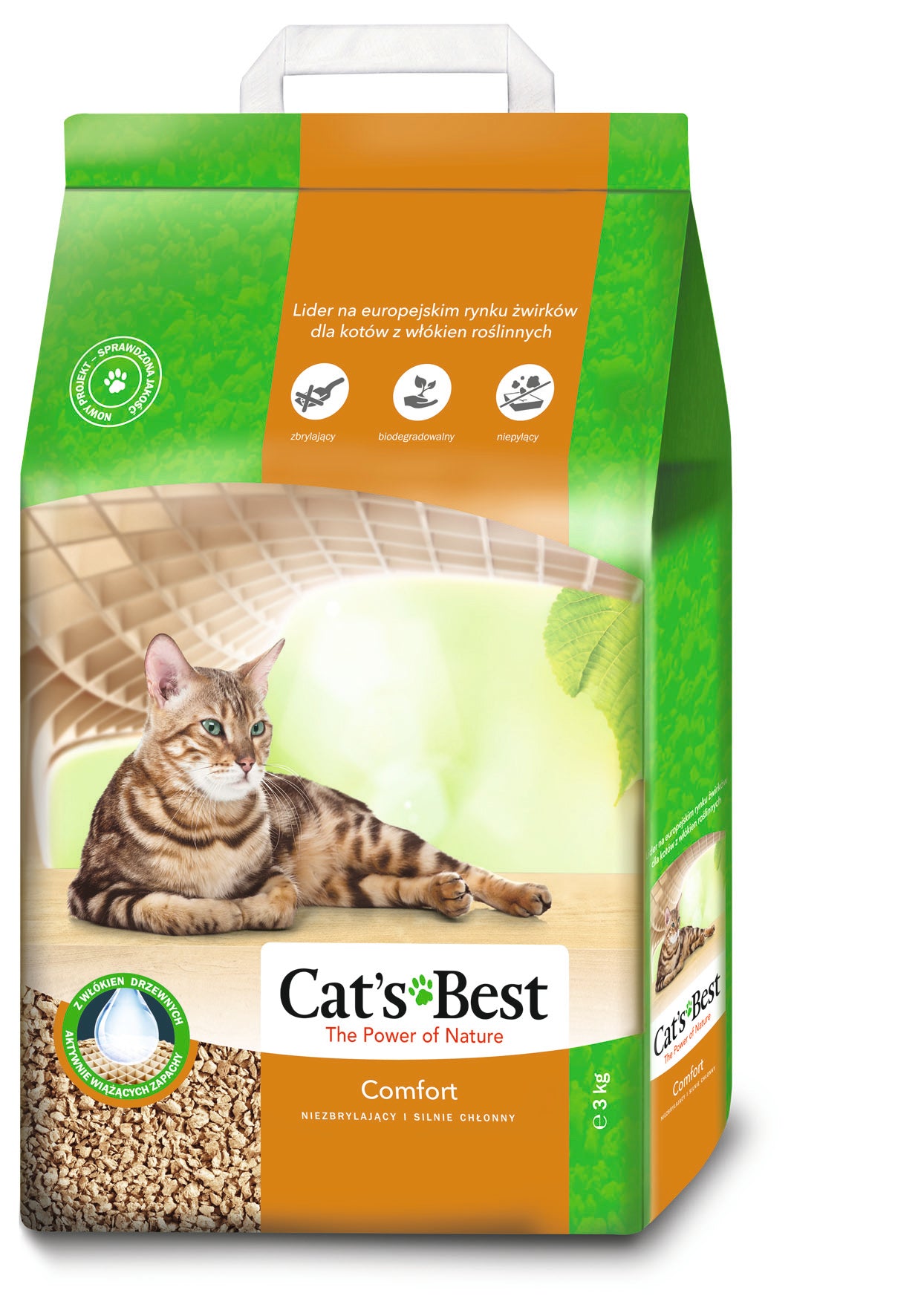 Comfort 7l, 3kg nicht klumpende "krümelige" Einstreu für Katzentoiletten und Volieren - CAT'S BEST