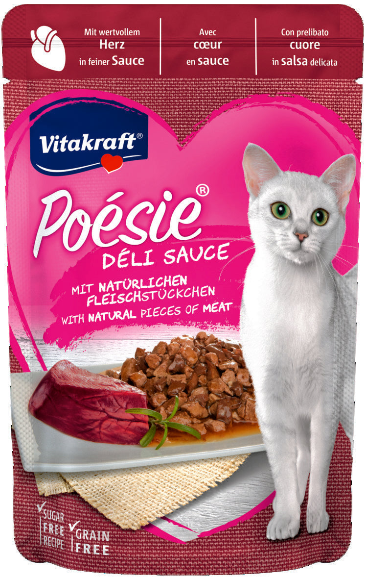 POESIE DELI SAUCE Herzen Beutel für Katze 85g - VITAKRAFT