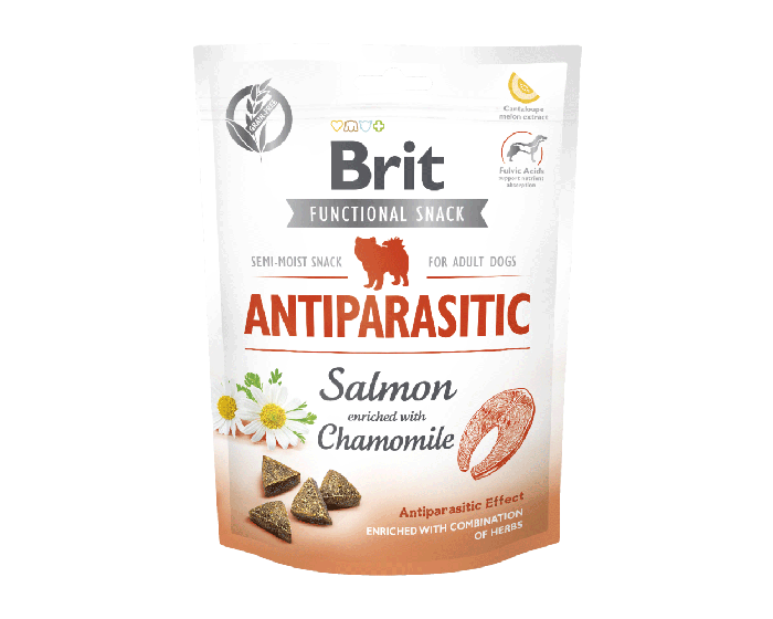 CARE Dog Functional Snack Antiparasitärer Lachs & Kamille 150g - BRIT