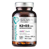 K2 + D3 FORTE 100mcg K2 + 4000j.m. D3 120 kapslar MYVITA SILBER PURE