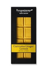 Chocolate vegano con cúrcuma, jengibre y limón BIO 60 g BIOBENJAMIN