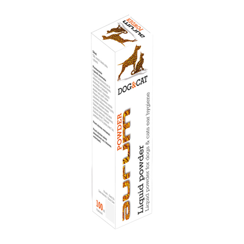 PULVER - flüssiges Pulver - Trockenpräparat für die Ohrenhygiene von Hunden und Katzen 100ml - AURUM