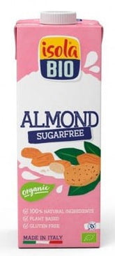 مشروب اللوز بدون سكر، خالي من الغلوتين عضوي 1000 مل ISOLA بيو