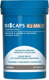 Bicaps Vitamin K2 MK - 7 200 g 60 portioner 60 FORMEDS-kapslar