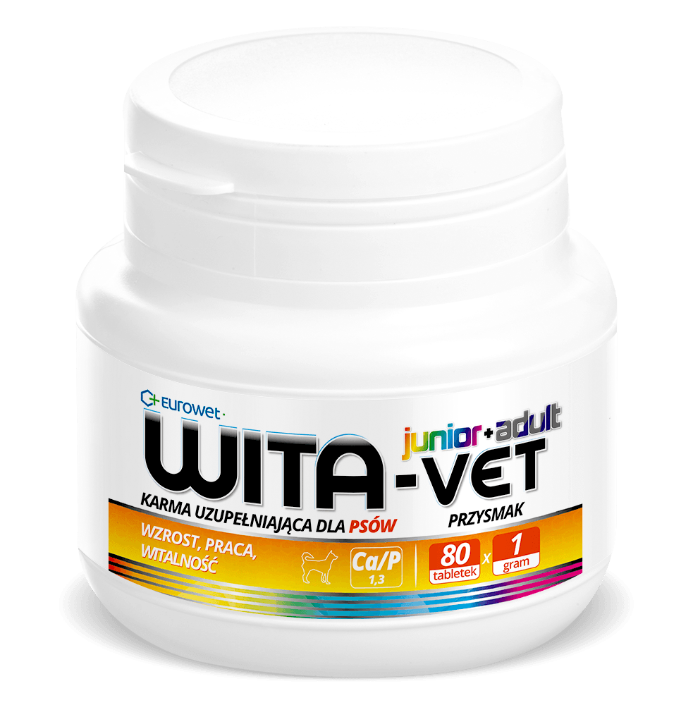 Wita-Vet Ca/P=1,3 - Vitaminergänzung für Hunde 1g 80 Tab. -EURET