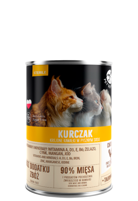 Hähnchenstücke in Soßendose für sterilisierte Katze 400g - PETREPUBLIC