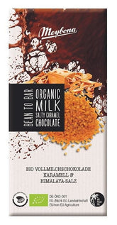 Chocolate con leche con trocitos de caramelo y sal de Pakistán BIO 100 g - MEYBONA