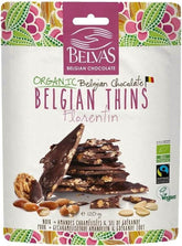 Pure chocoladestukjes met gekarameliseerde amandelen, glutenvrij, fairtrade BIO 120 g - BELVAS