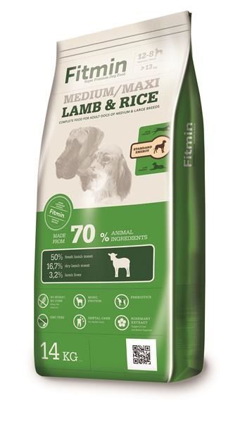 Hund Medium Maxi Lamm & Reis 14kg - FITMIN