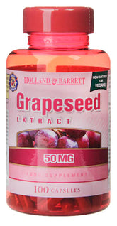 Extrato de Semente de Uva 100 Cápsulas HOLLAND & BARRETT