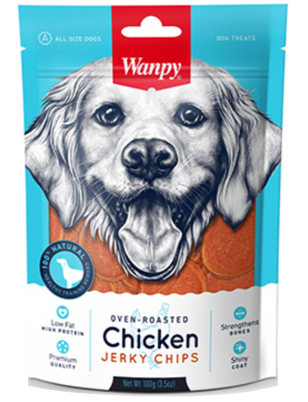 CHICKEN JERKY CHIPS 100g - WANPY