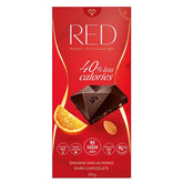 Chocolate negro con naranja y almendras 40 % menos calorías 100 g RED DELIGHT