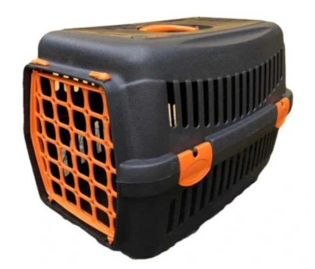 Mittlere Tragetasche für Katzen/Hund/Hasen mit buntem Karomuster 49x33x32cm - PET STYLE
