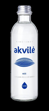 Ανθρακούχο μεταλλικό νερό 330 ml (Γυαλί) - AKVILE