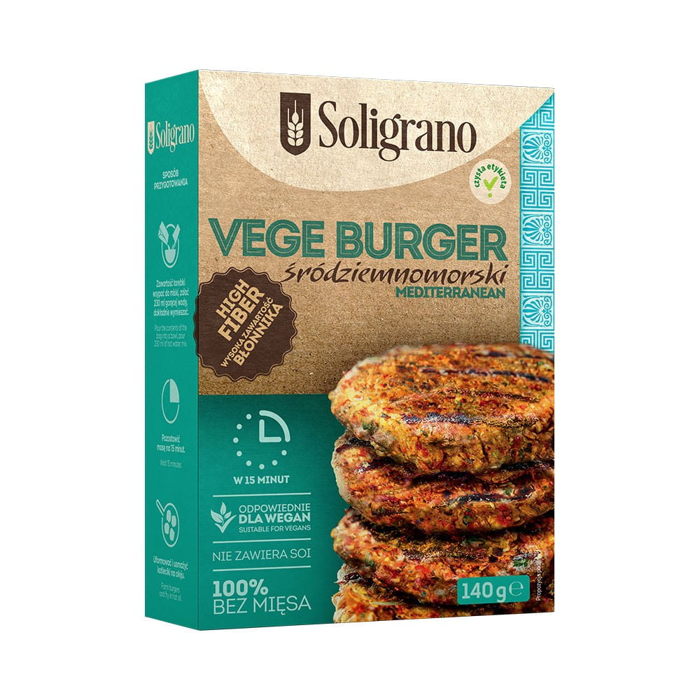 Mediterraner Gemüseburger 140 g - SOLIGRANO – marktbio