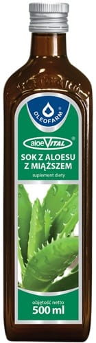 Aloe šťáva s dužinou 500ml OLEOFARM