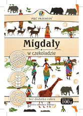 Mandle v hořké čokoládě bez cukru bez lepku 100g FÜNF ÄNDERUNGEN