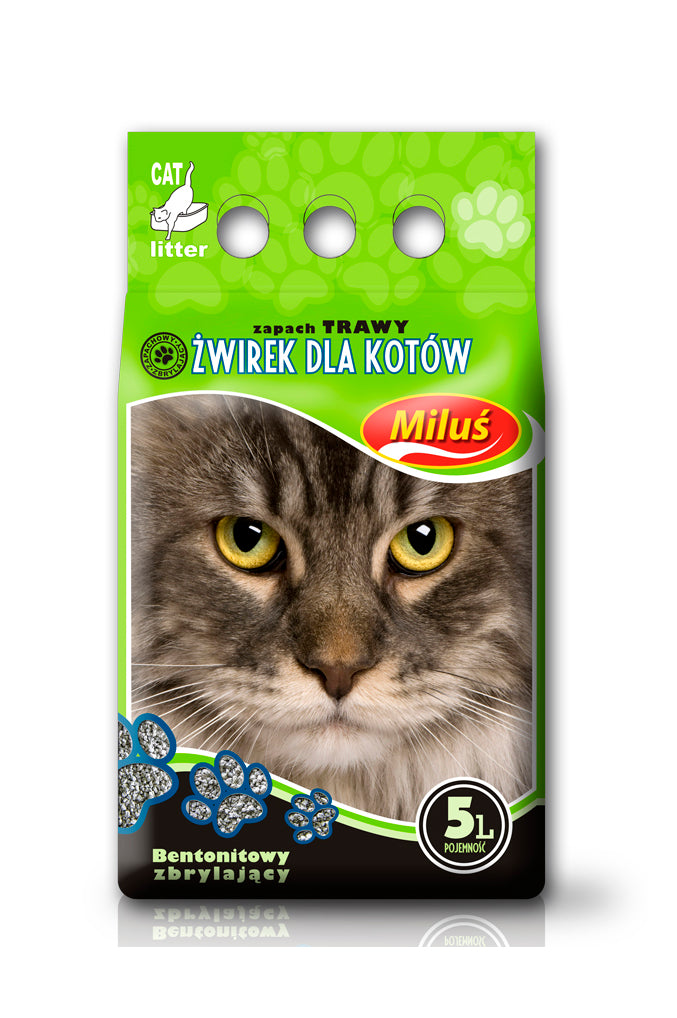 Standard-Bentonitstreu mit dem Duft von frischem Gras 5l - MILUŚ