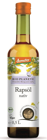 ZA STUDENA LISOVANÝ ŘEPKOVÝ OLEJ DEMETER BIO 500 ml - BIO PLANÈTE