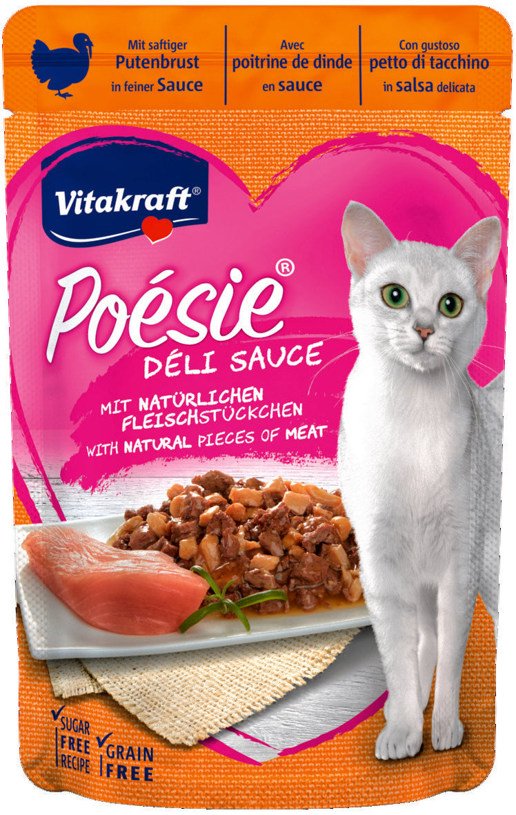POESIE DELI SAUCE Putenbeutel für Katze 85g - VITAKRAFT