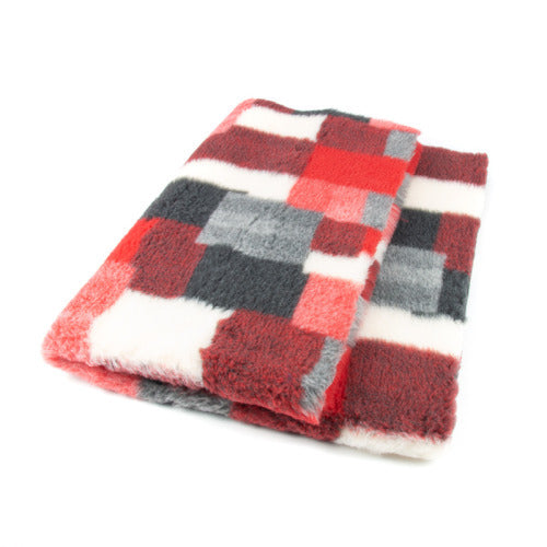 DryBed Bettwäsche (100x75) Patchwork Grau Rot - CANIFEL