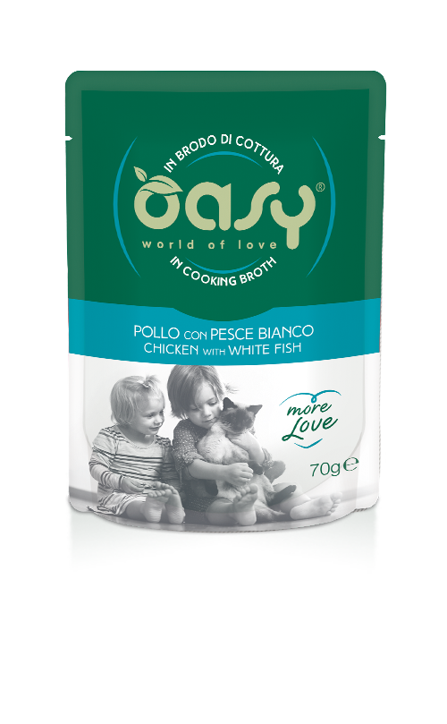 MORE LOVE Pouch Huhn mit Weißfisch 70 g - OASY