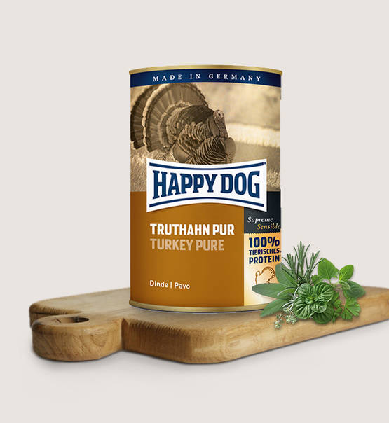 Dose für Hund - TÜRKEI (Truthahn Pur) 800g - HAPPY DOG