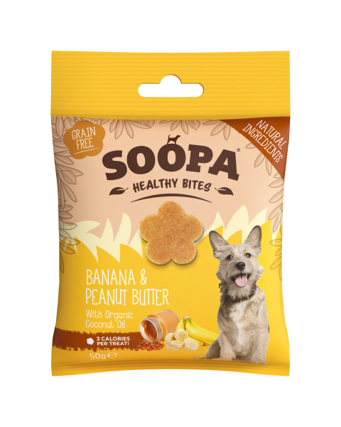 Healthy BITES กล้วยและเนยถั่ว 50 g - SOOPA