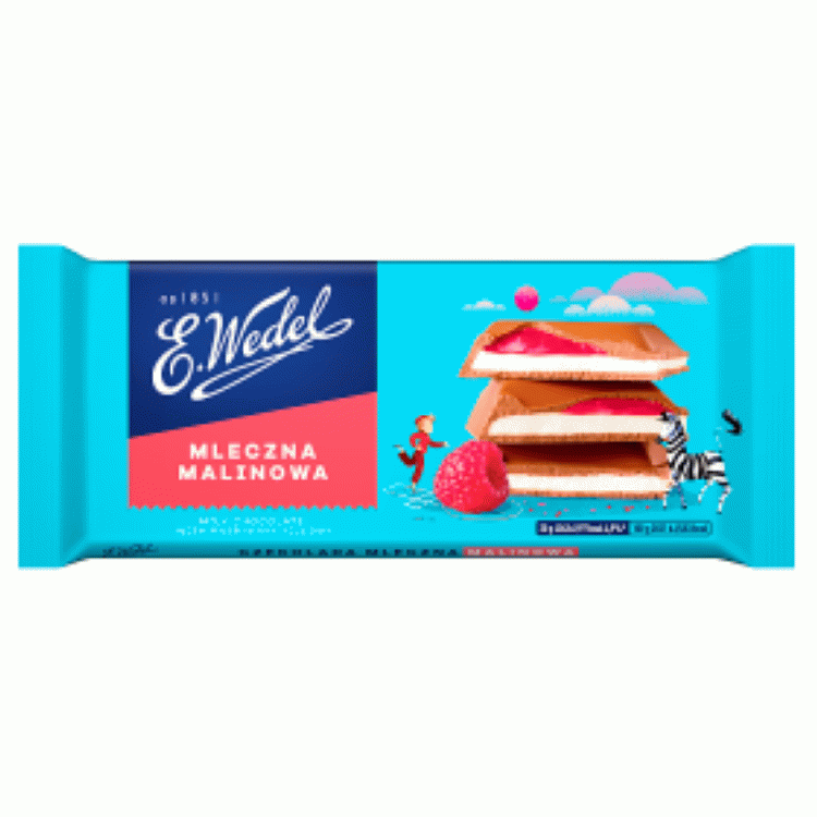 Chocolate de frambuesa relleno con E. Wedel 100g