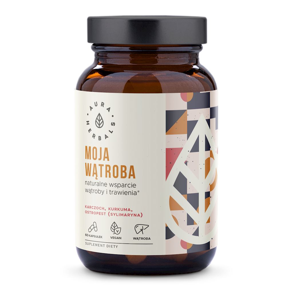 Moje játra - artyčok ostropestřec kurkuma 60 rostlinných kapslí AURA HERBALS