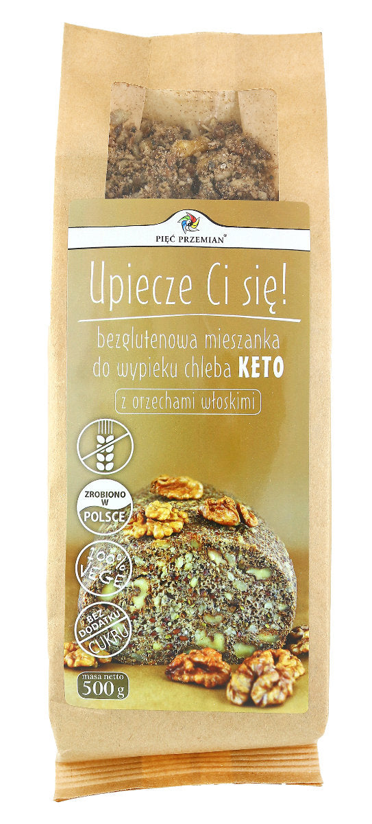 Keto kenyérkeverék dióval gluténmentes 500g ÖT VÁLTOZÁS
