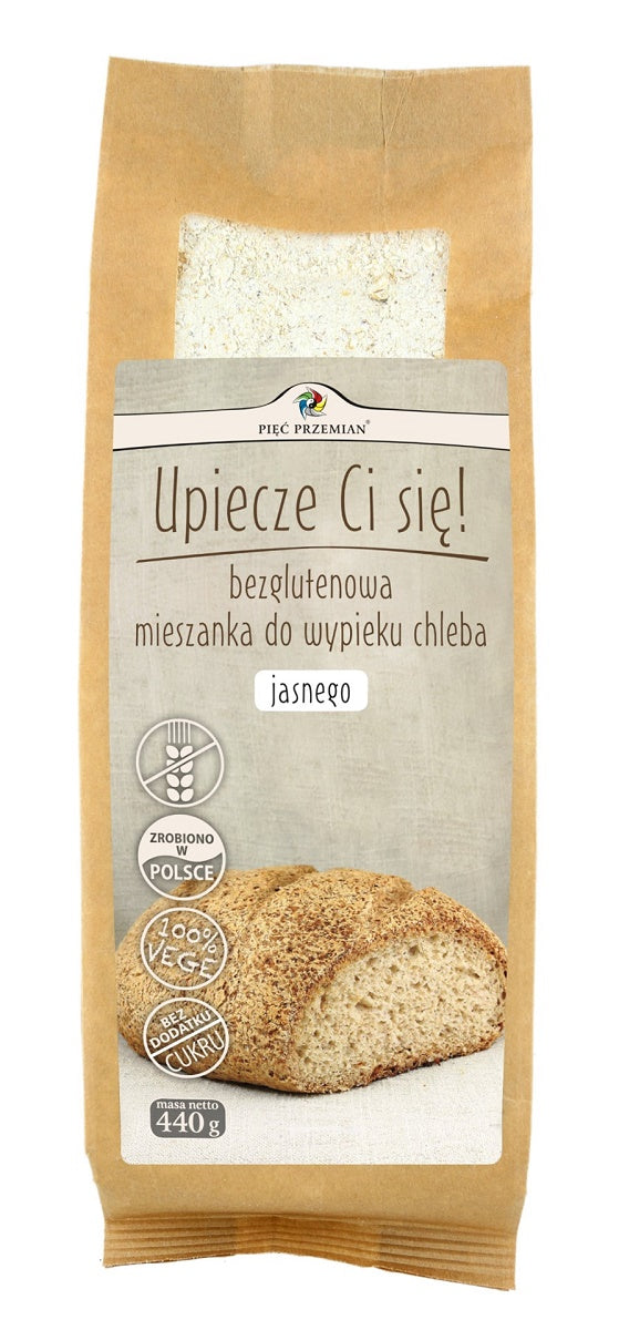 PIĘĆ PRZEMEMIAN Μείγμα για χωρίς γλουτένα άσπρο ψωμί 440g