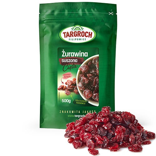 Torkade tranbär skivade 500g TARGROCH