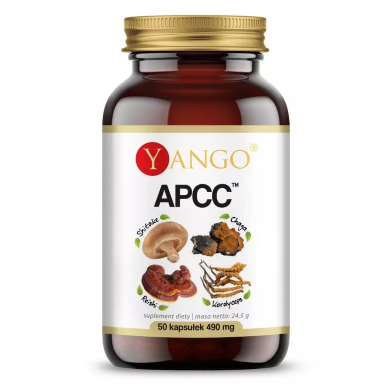 Apcc ™ Reishi Kordyceps Shitake Chaga 50 kapslí YANGO