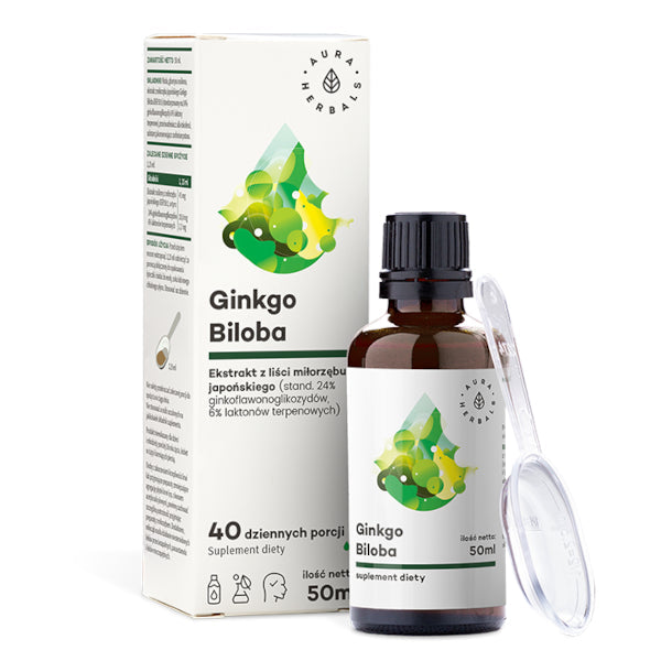 Ginkgo biloba - extrait liquide 50ml AURA HERBALS