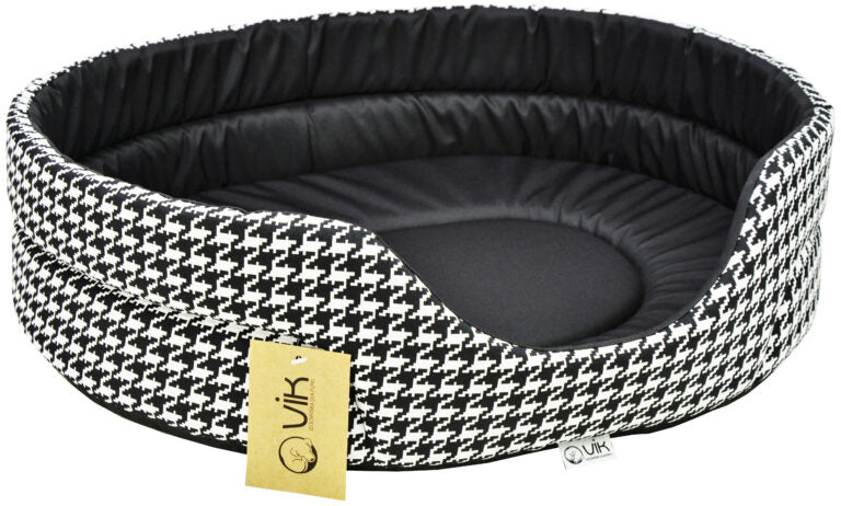 Ovales Bett Nr. 9 88x78x21 Sort Hanetrind [1309] - VIK