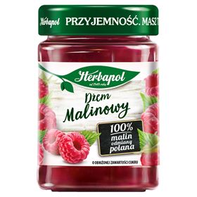 HERBAPOL malinová marmeláda se sníženým obsahem cukru 280 g