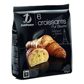 DELIFRANCE CROISSANT BUTTER 330 G 6 STK