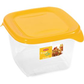 CURVER FRESH&GO QUADRATISCHER LEBENSMITTELBEHÄLTER GELB 1,2 L